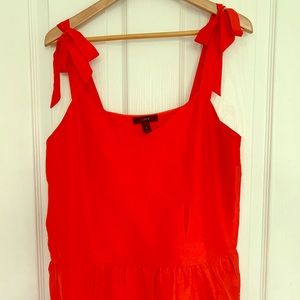 Jcrew silk peplum tank